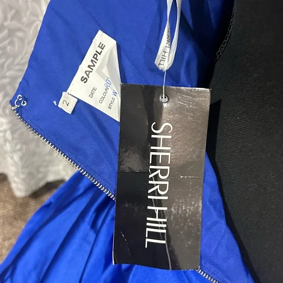 Royal blue strapless gown prom dress NWT size 2 - Picture 12 of 14